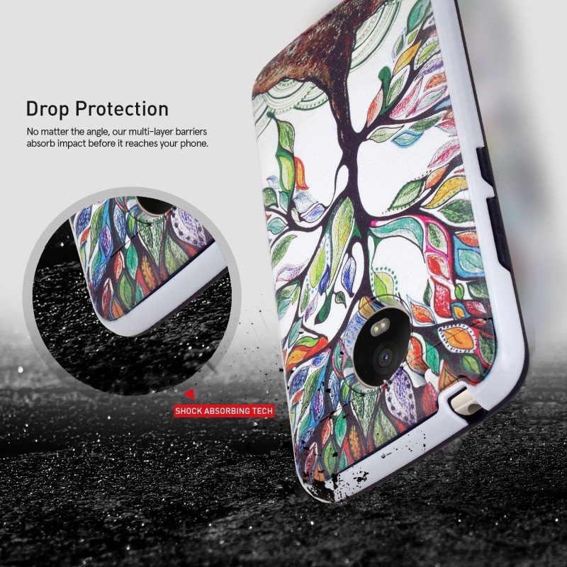 Custodia Con Tracolla Per Motorola Moto E4 Plus – Moex Rainbow In Silicone Trasparente Con Cordino Regolabile - 4